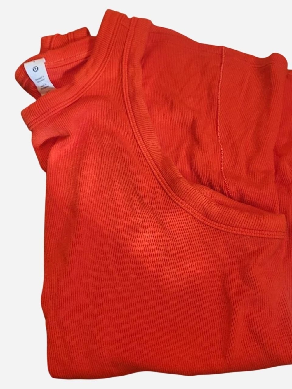 Lululemon 🧡 Athletica Orange Ribbed Tank Top